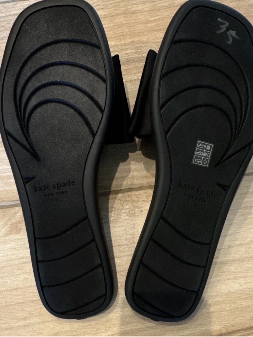 Kate Spade Black Knot Slide Sandals